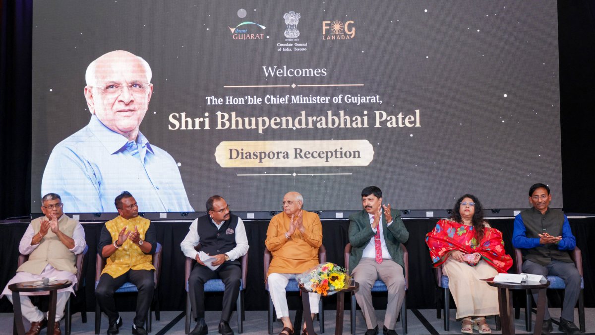 Gujarat CM attends diaspora reception in Toronto