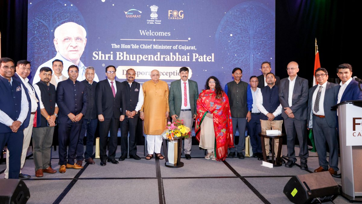 Gujarat CM meets Gujarati diaspora in Toronto