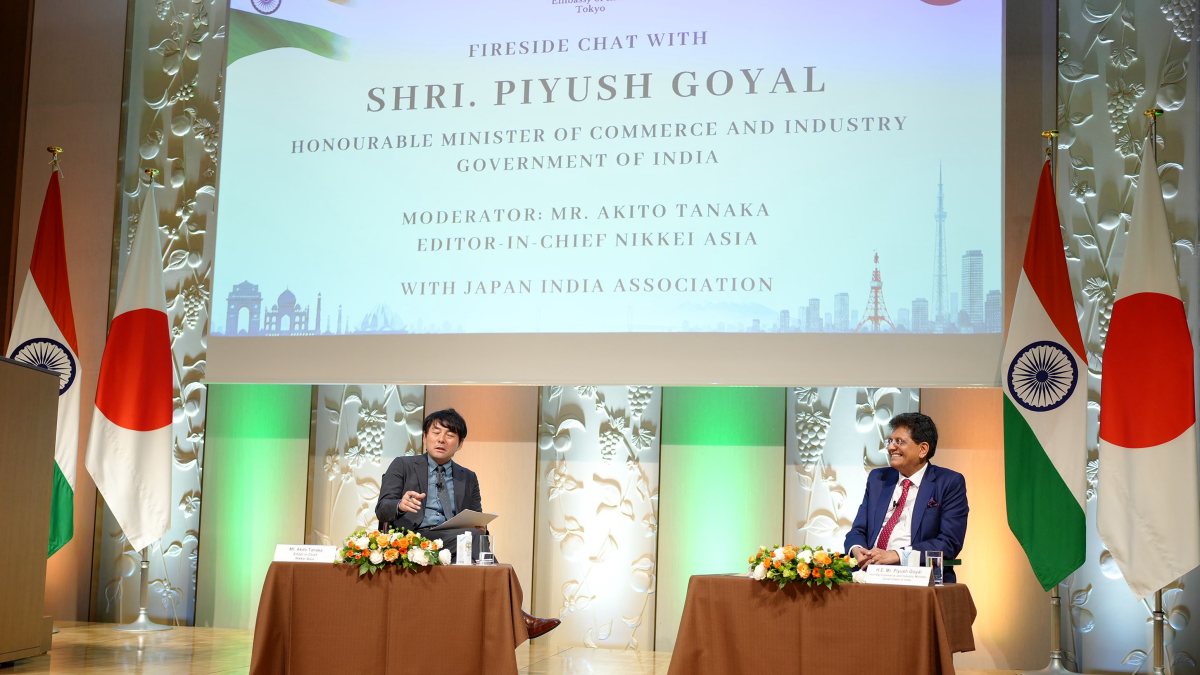 Goyal, Nikkei editor discuss India-Japan economic partnership in Tokyo
