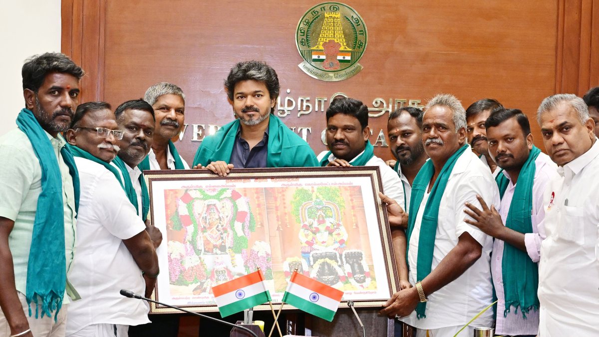 Tamil Nadu CM Vijay felicitated by airport project opposition committee