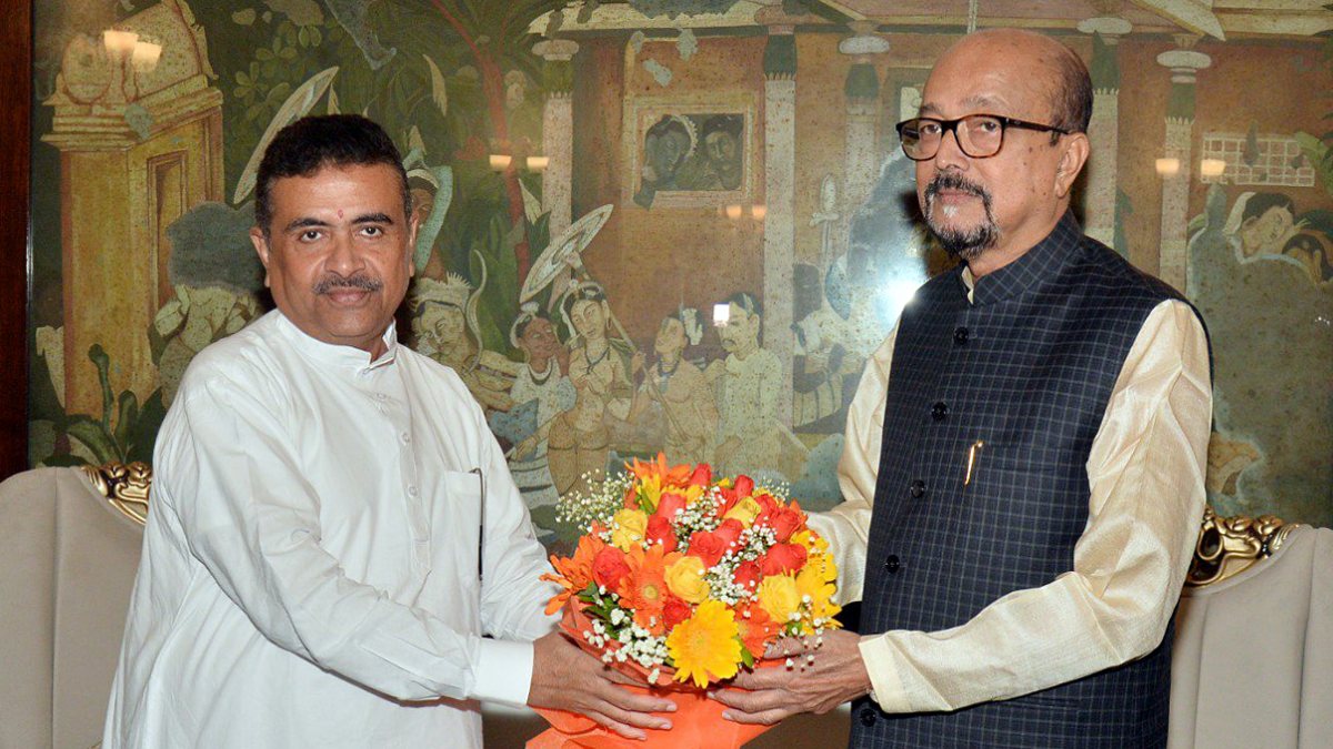 West Bengal CM Suvendu Adhikari meets Chhattisgarh Governor in Kolkata