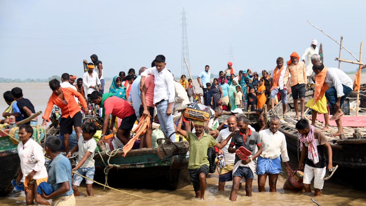 Bihar floods: Residents evacuate by boat as Ganga swells in Patna