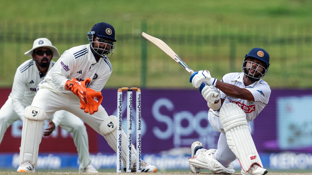 Sri Lanka's Sonal Dinusha plays a shot on day 4 of 2nd Test
