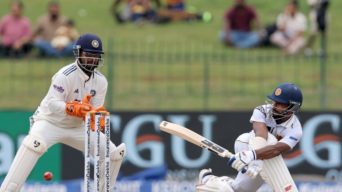 Sri Lanka's Sonal Dinusha plays a shot on day 5 of 2nd test