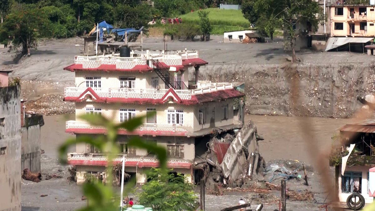 Flash flood damage visible in Nuwakot after Bhotekoshi outburst