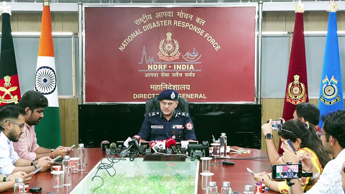 NDRF briefs media on flood relief efforts in Nepal
