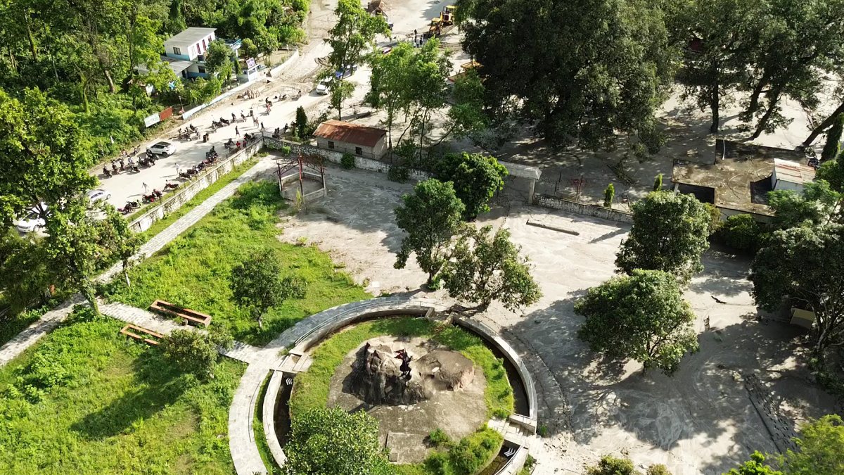 Drone footage shows flood devastation in Nepal's Devighat