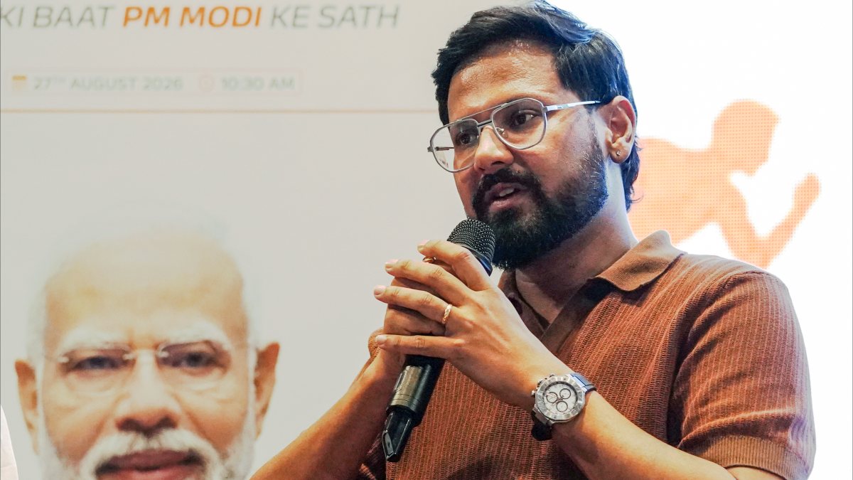 Olympian Rahul Banerjee speaks at Khelo India Dialogue in Delhi