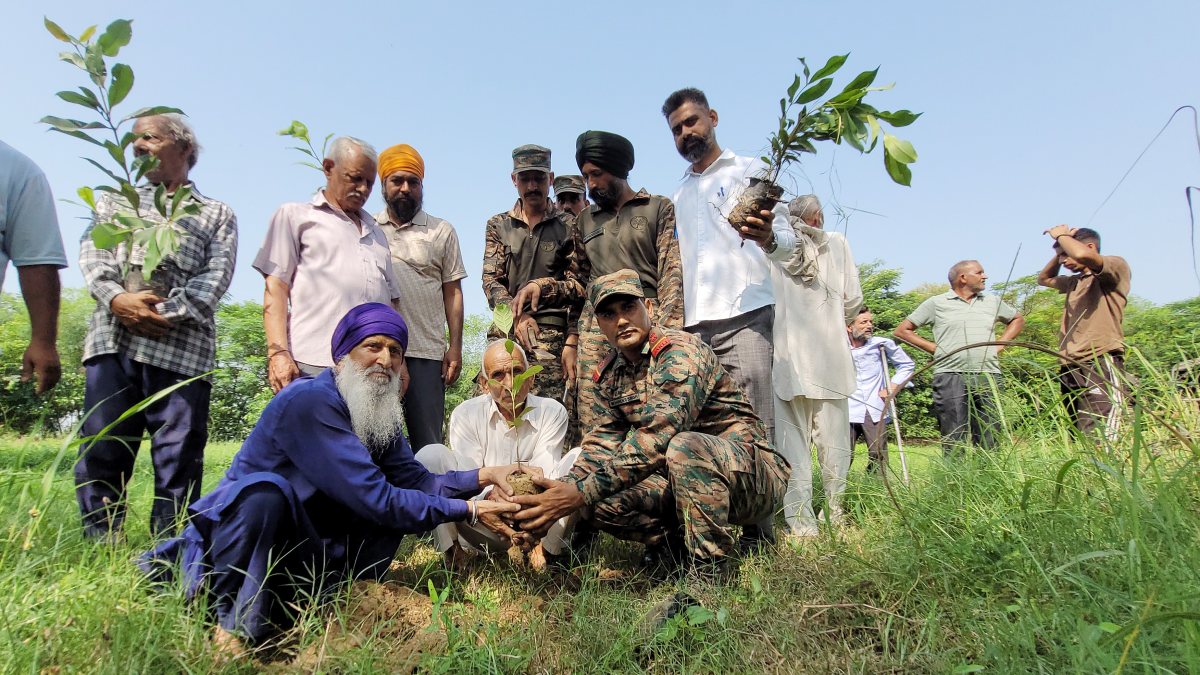 Indian Army Territorial unit leads plantation drive in Samba village