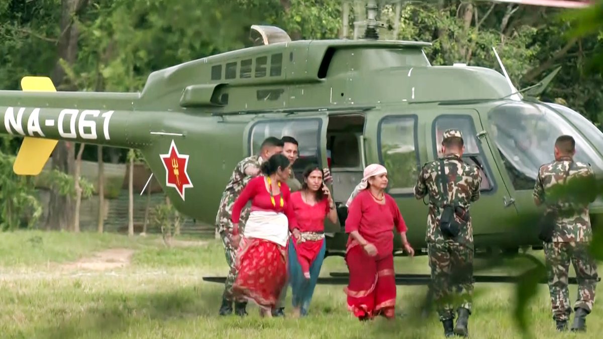 Nepal Army rescues victims after flash flood in Rasuwa