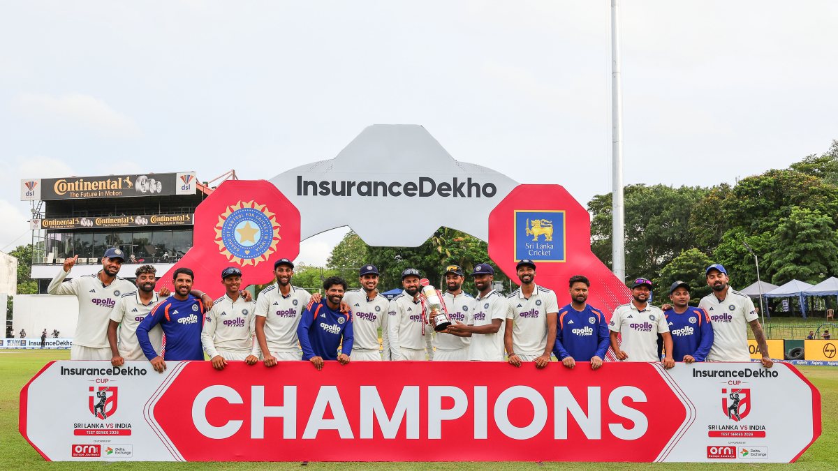 India celebrates Test series win over Sri Lanka in Colombo