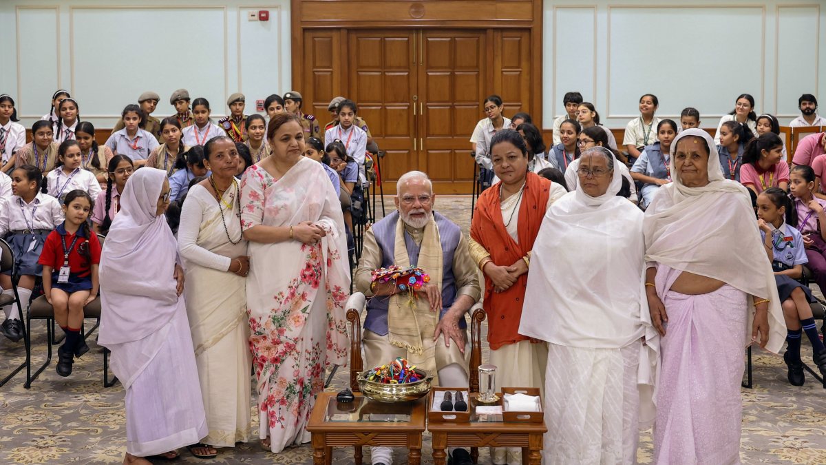 PM Modi joins Raksha Bandhan celebrations in New Delhi