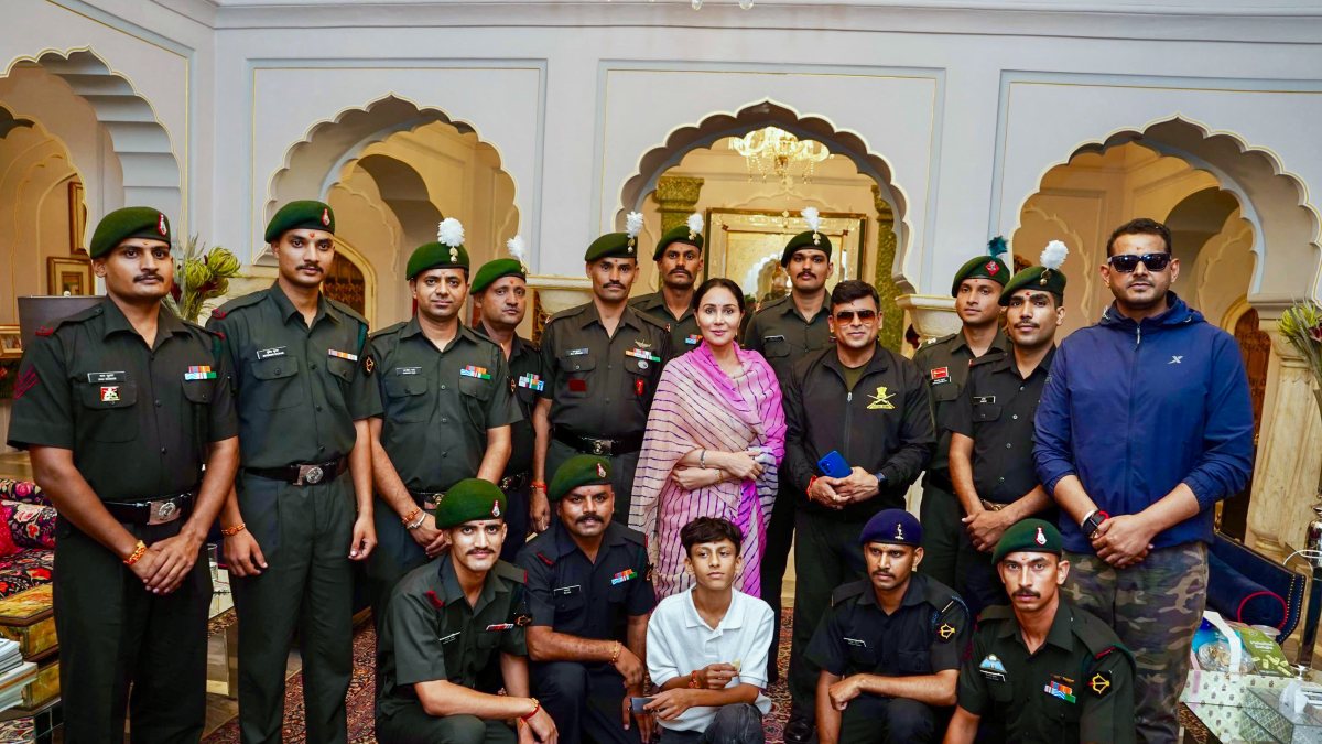 Rajasthan Deputy CM Diya Kumari celebrates Raksha Bandhan with army officers