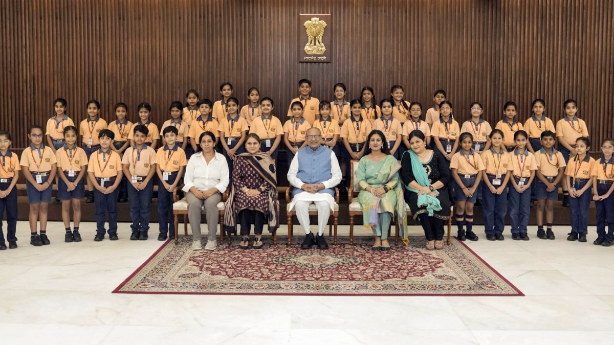 VP Radhakrishnan celebrates Raksha Bandhan with schoolchildren