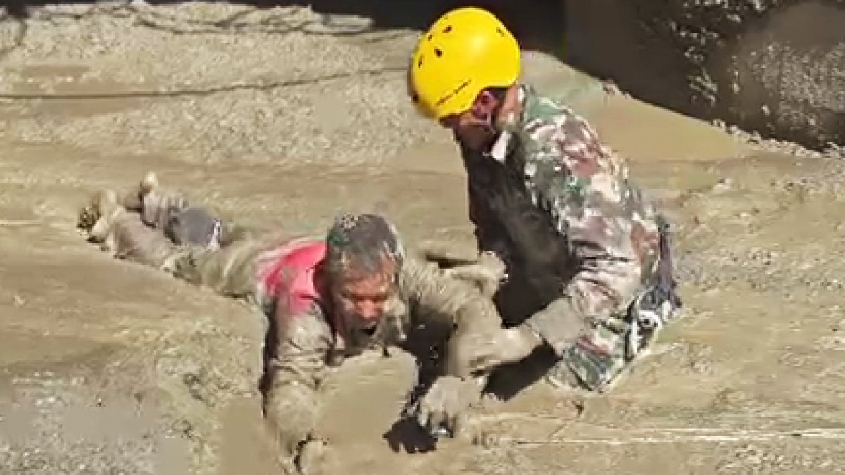 Nepal Army rescues people trapped in Rasuwa tunnel after flash flood