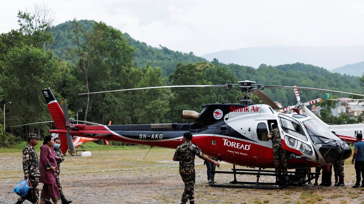 Nepal Army airlifts pregnant woman amid flash floods