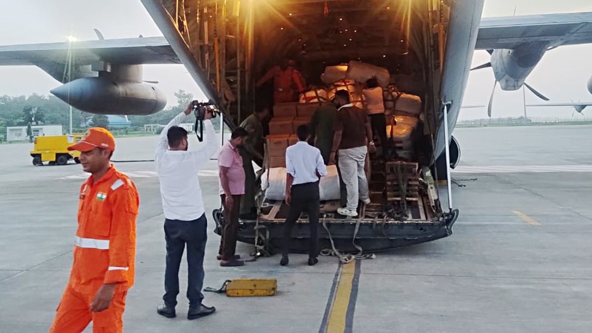 IAF aircraft airlifts relief supplies for flood-hit Nepal