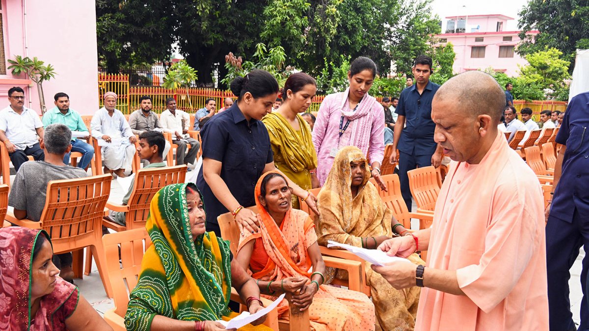 Yogi Adityanath addresses public grievances at Gorakhnath Mandir