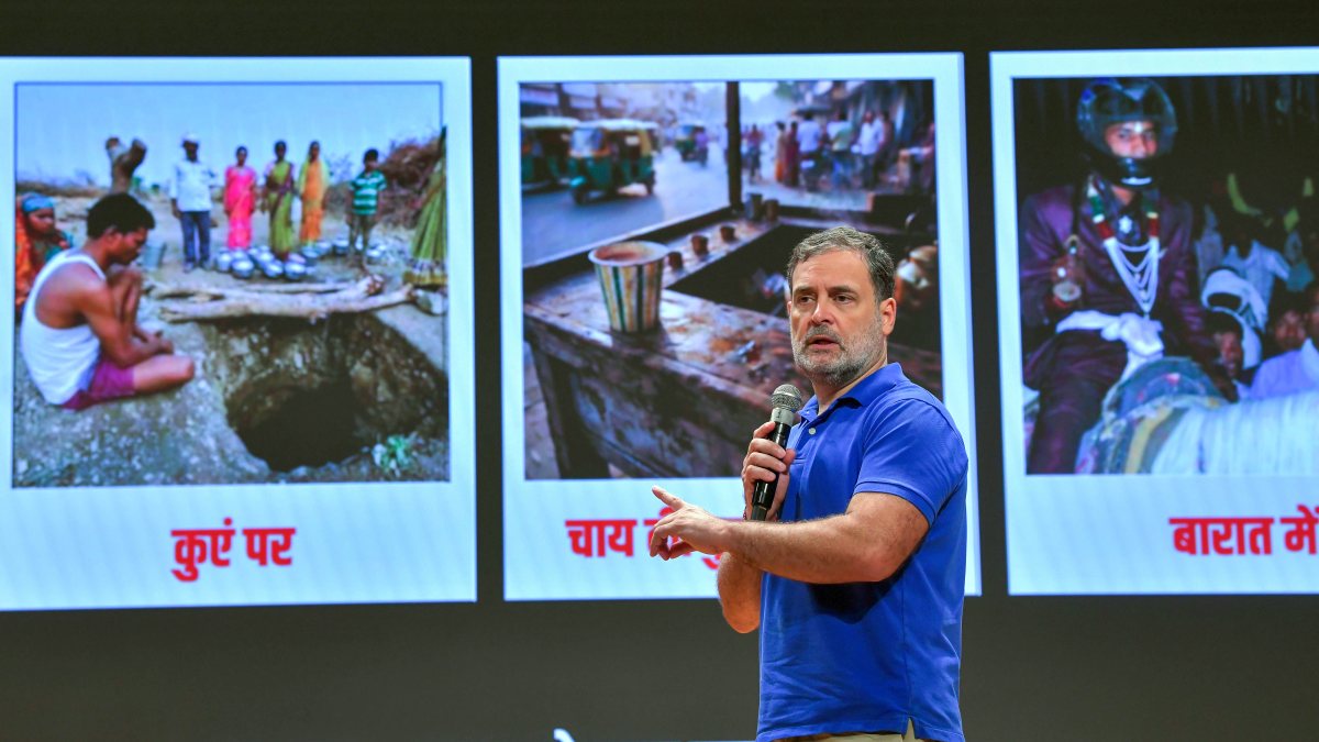 Rahul Gandhi addresses press conference at Indira Bhawan in New Delhi