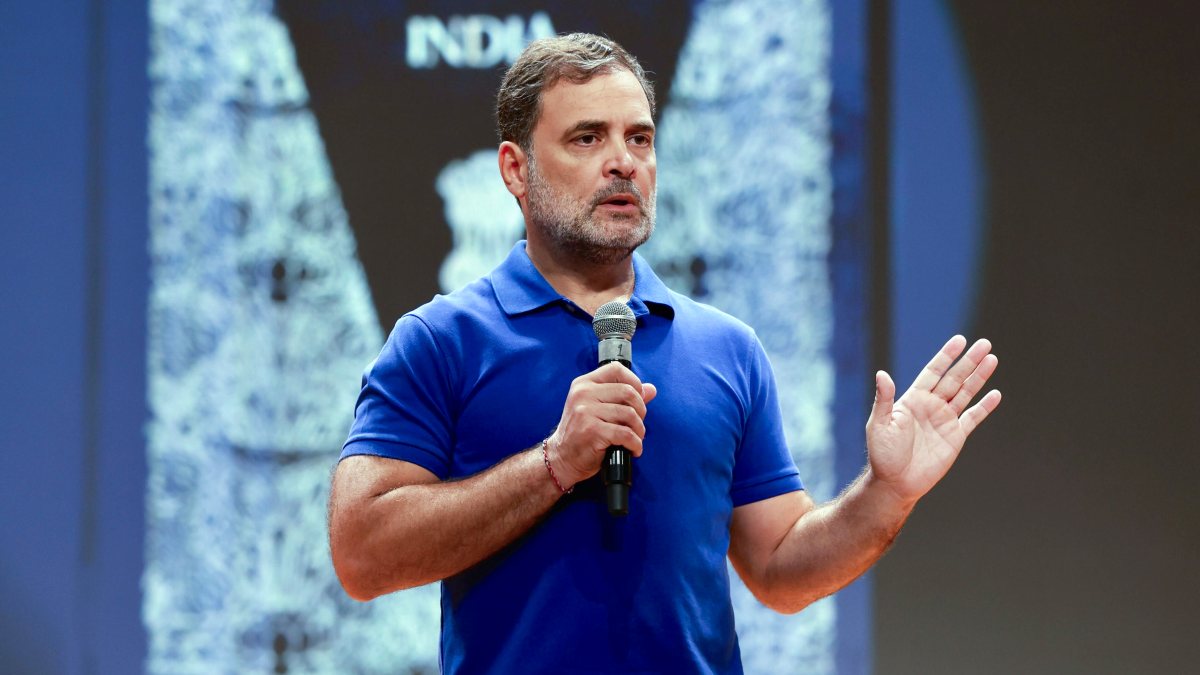 Rahul Gandhi addresses press conference at Indira Bhawan in New Delhi