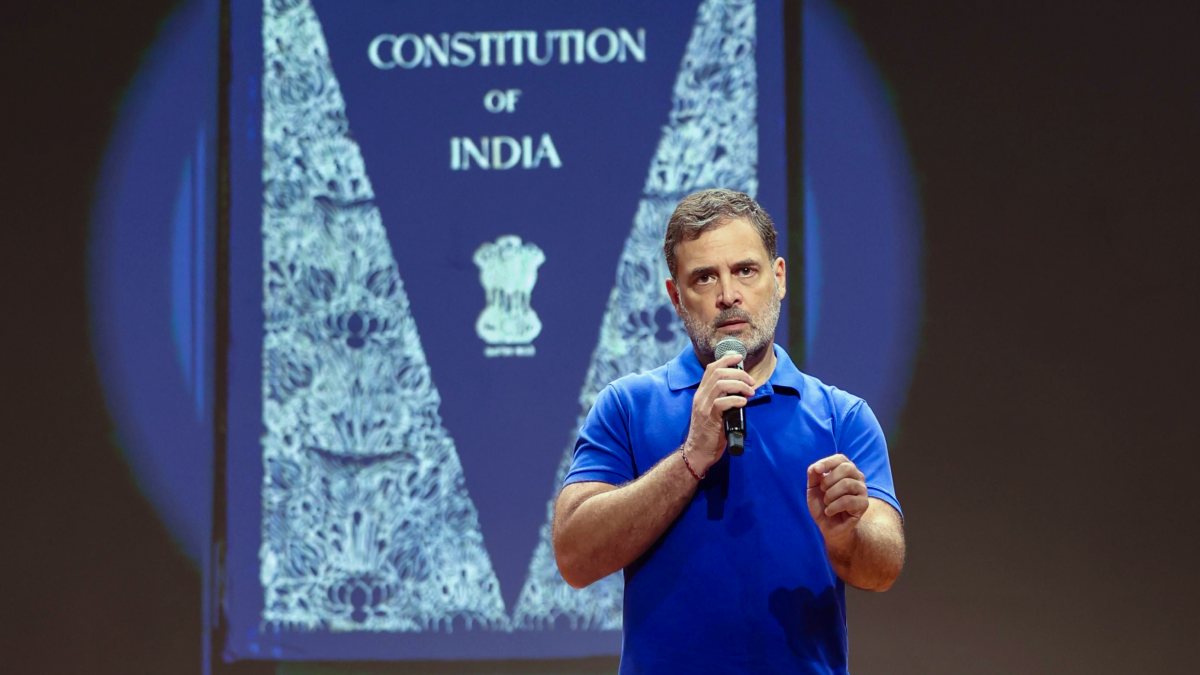 Rahul Gandhi addresses press conference at Indira Bhawan