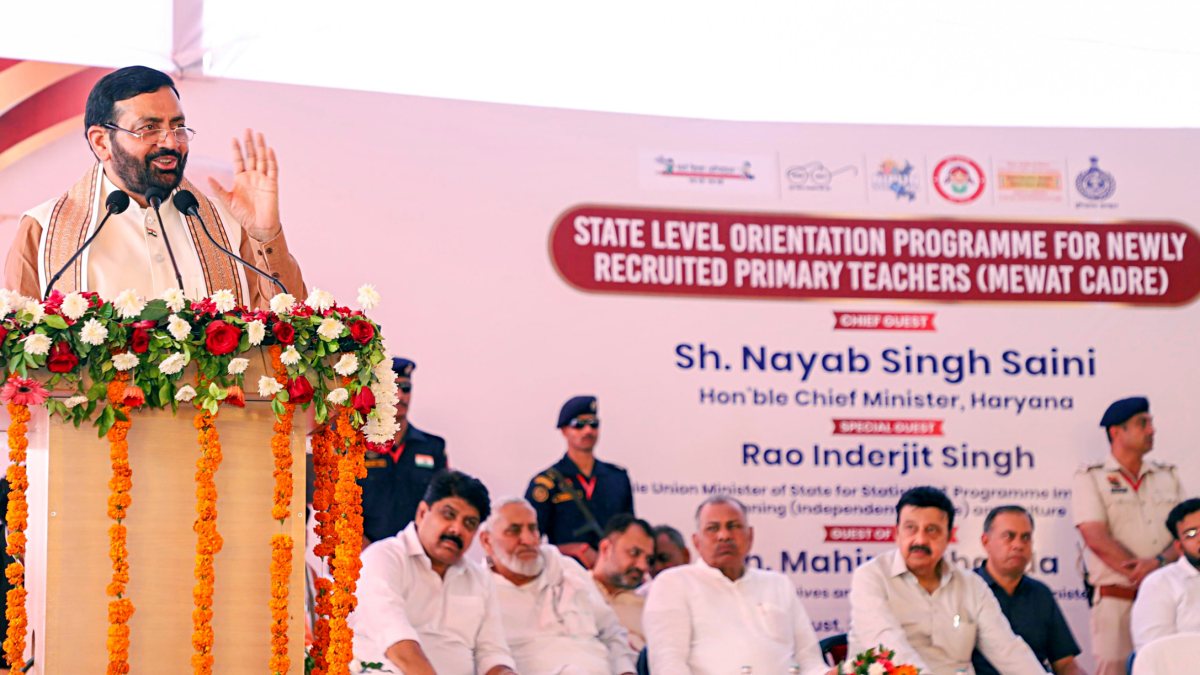 Haryana CM Saini addresses teacher orientation in Nuh