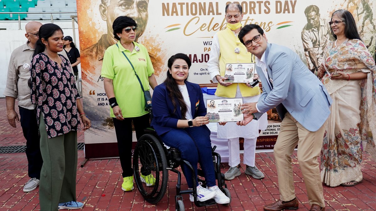 PCI CEO honours para athlete Shweta Sharma in New Delhi