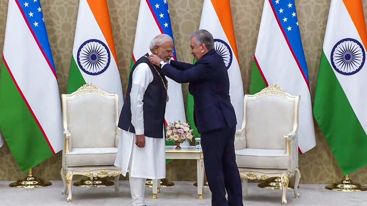 Uzbekistan honours PM Modi with highest national award