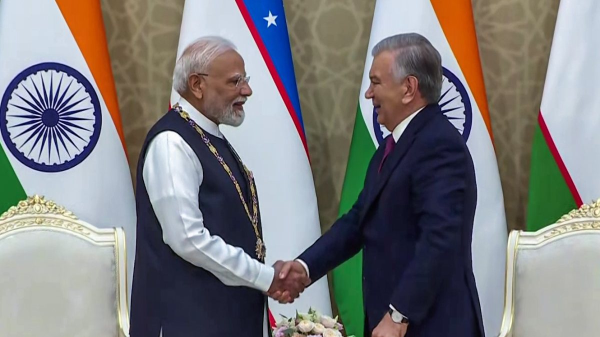 Uzbekistan honours PM Modi with highest national award