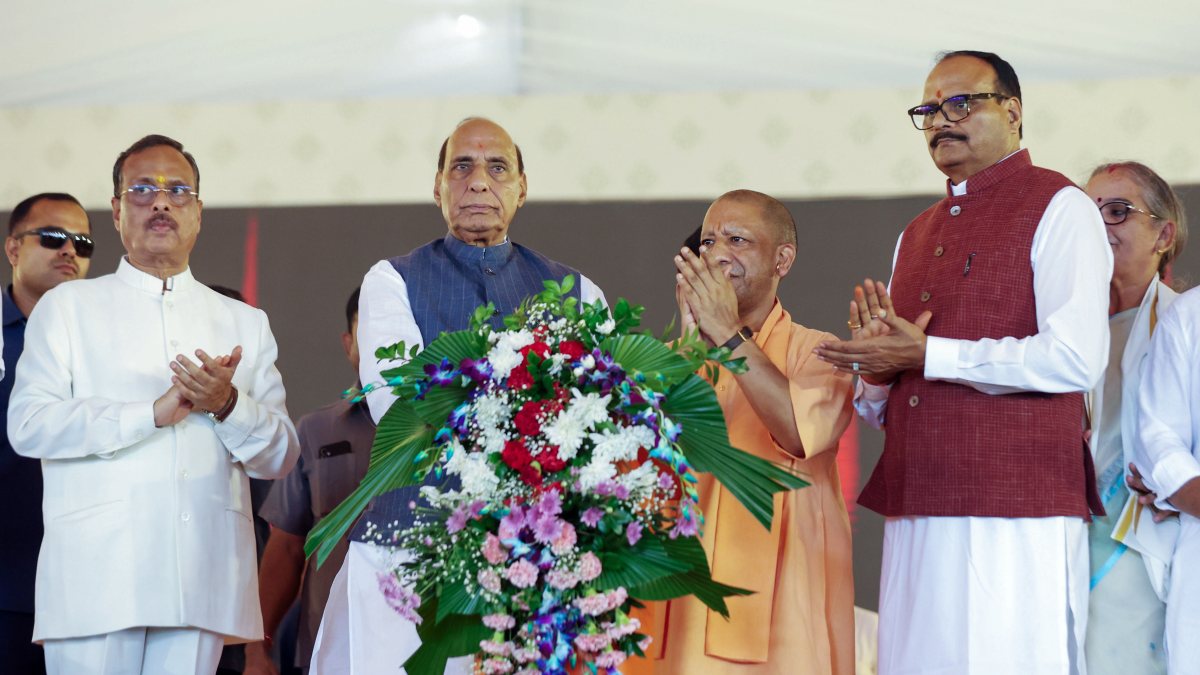 Rajnath Singh, Yogi Adityanath lay foundation for 12 Lucknow projects