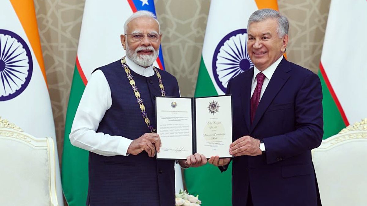 Uzbekistan honours PM Modi with highest national award