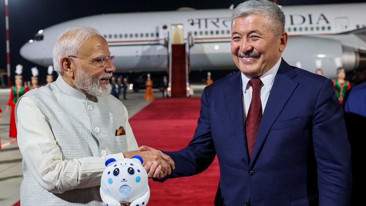 PM Modi lands in Bishkek for SCO Summit, gets warm welcome