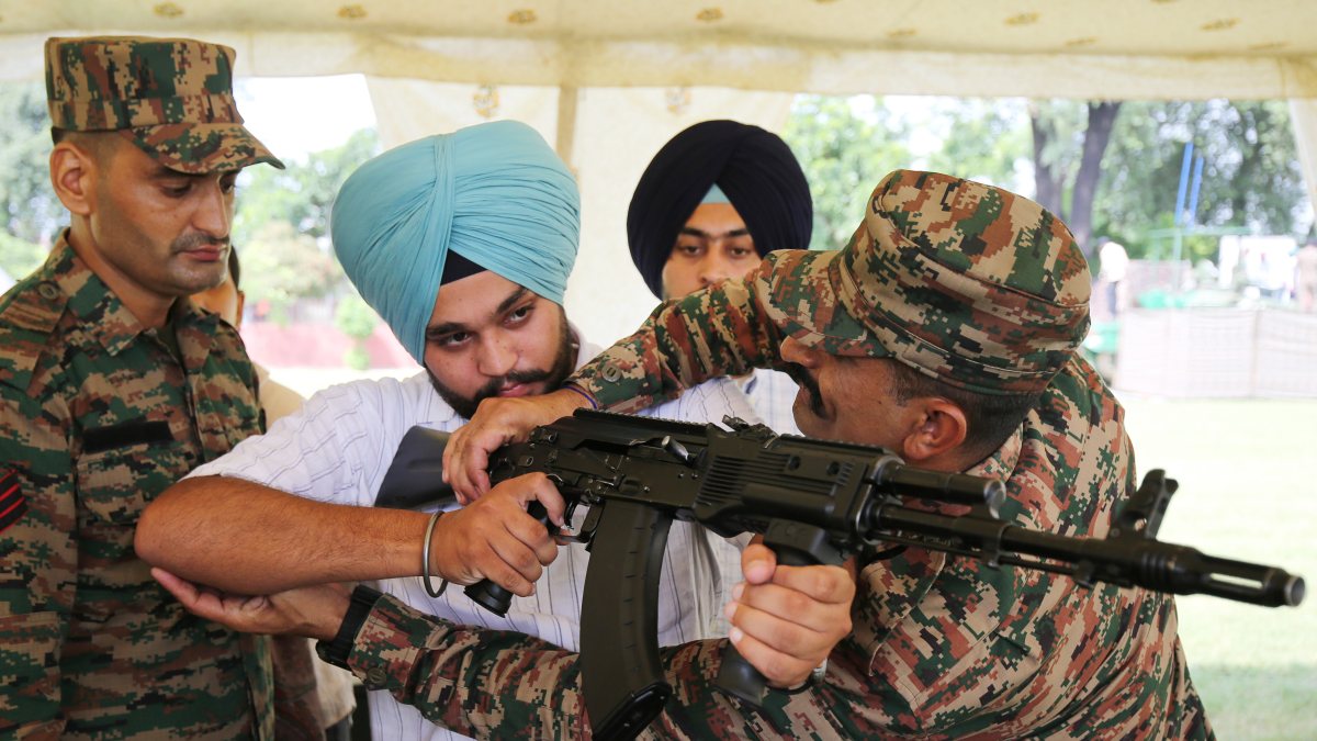 Students explore army weapons at Amritsar college exhibition