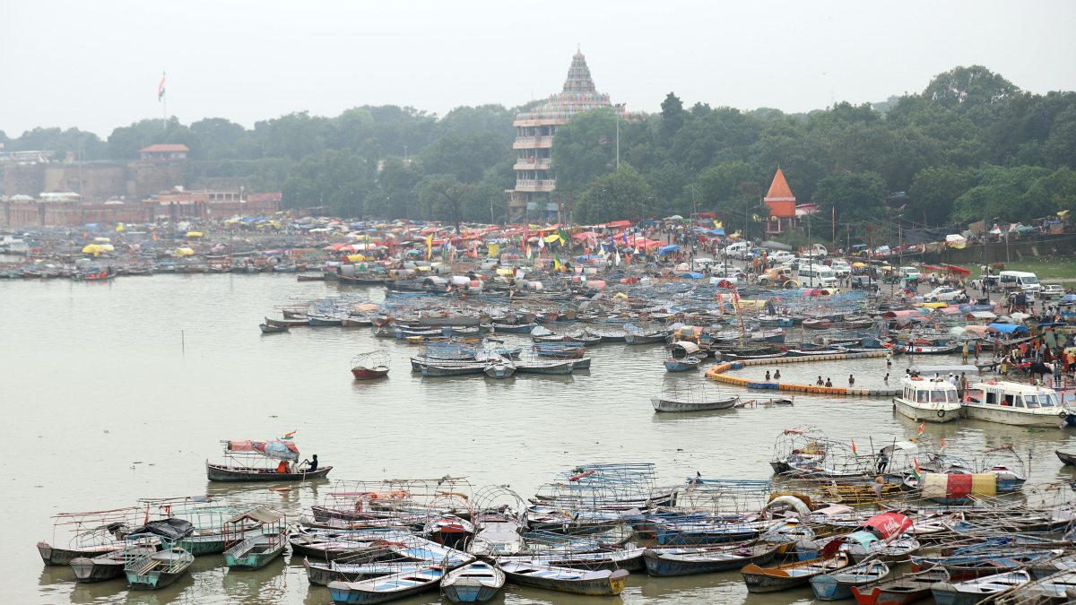 Ganga water level rises in Prayagraj after heavy rain