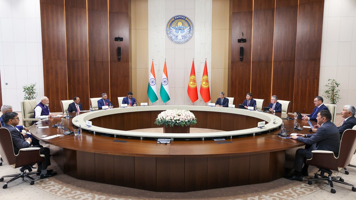 Modi meets Kyrgyz President Japarov in Bishkek