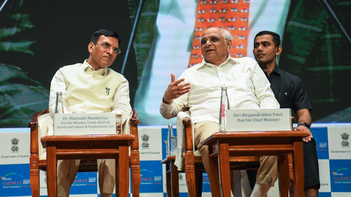 Mansukh Mandaviya, Bhupendra Patel at Vibrant Gujarat Summit curtain-raiser