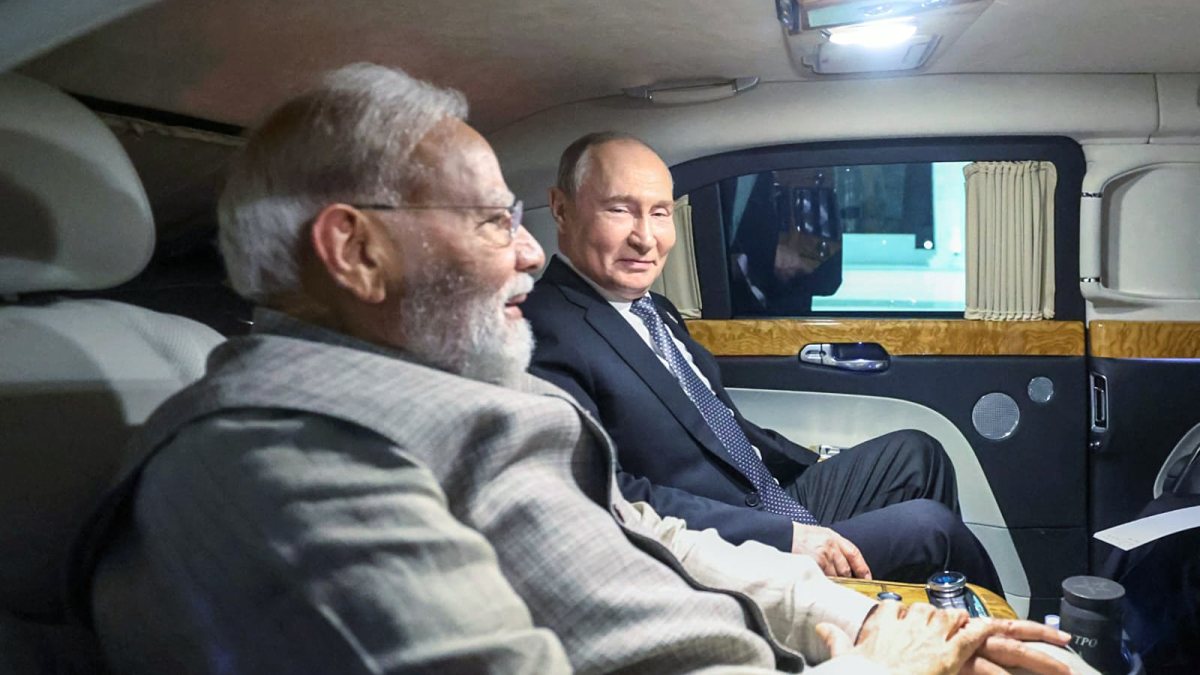 Modi and Putin share car at World Nomad Games opening