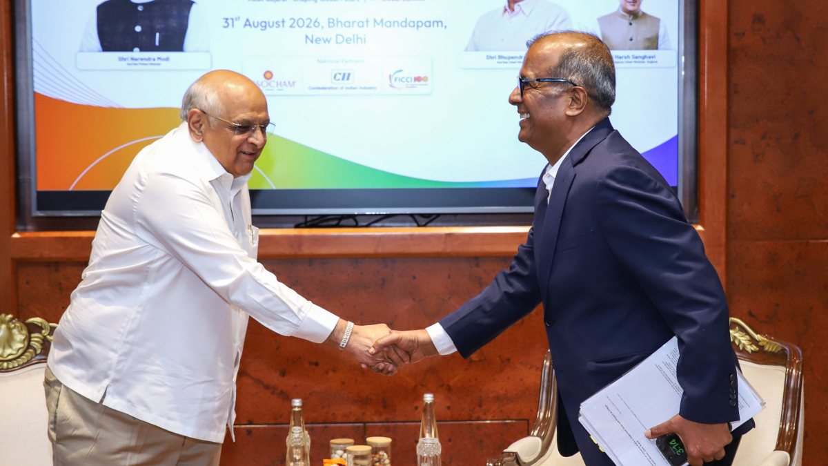 Gujarat CM meets GHCL MD at Vibrant Gujarat Summit curtain-raiser