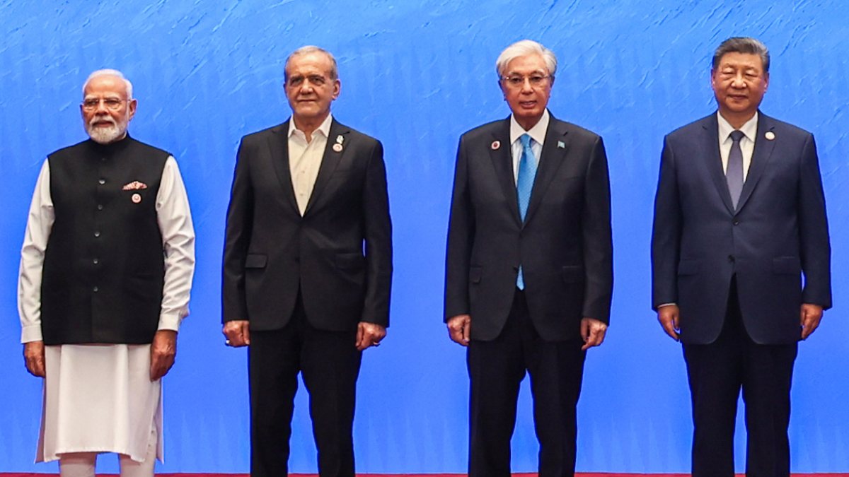 Modi, Xi, Pezeshkian, Tokayev pose at SCO summit in Bishkek