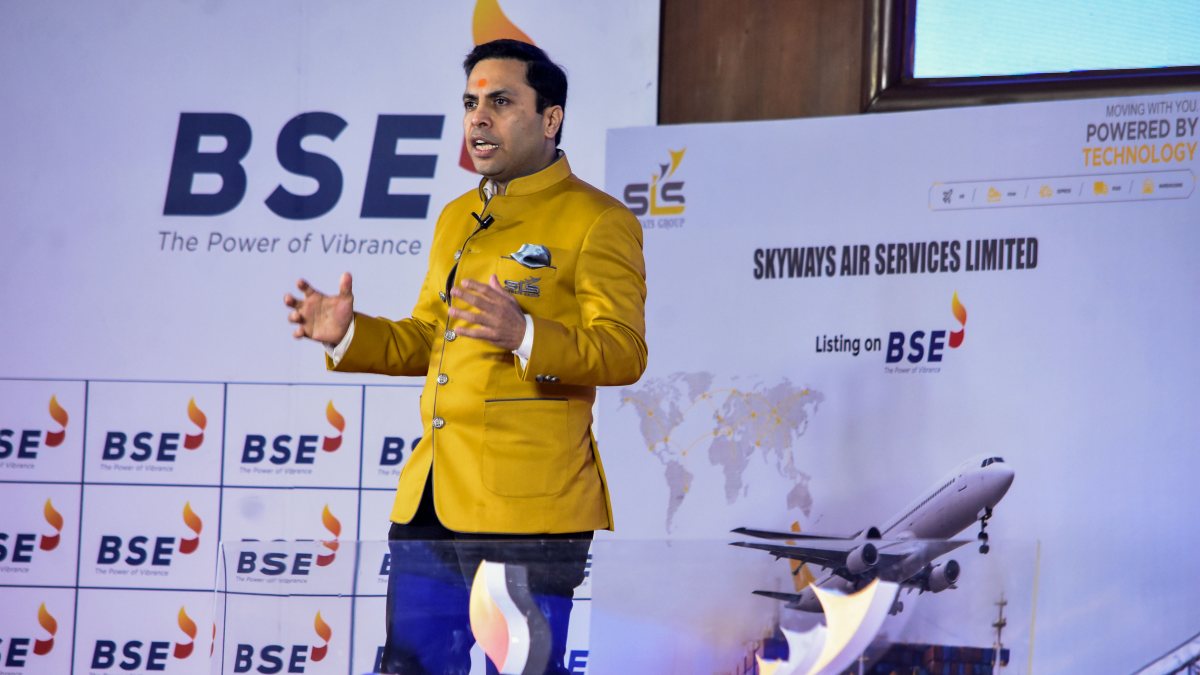Skyways Air Services lists on BSE in Mumbai