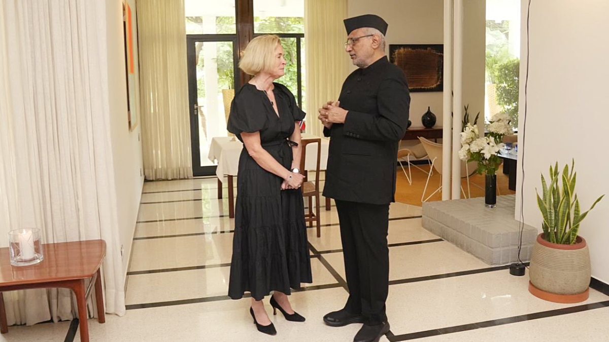 VP Radhakrishnan meets Norway envoy at embassy in New Delhi
