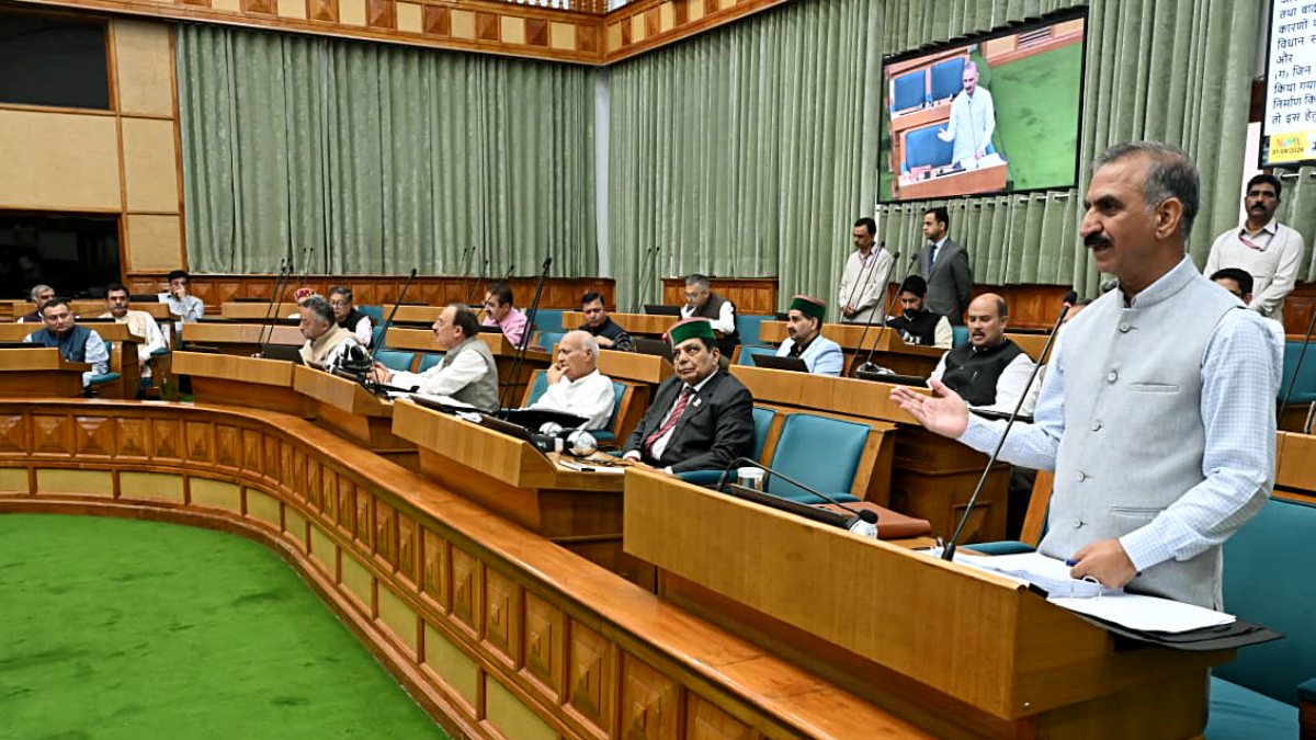 Himachal CM Sukhu addresses Assembly during monsoon session