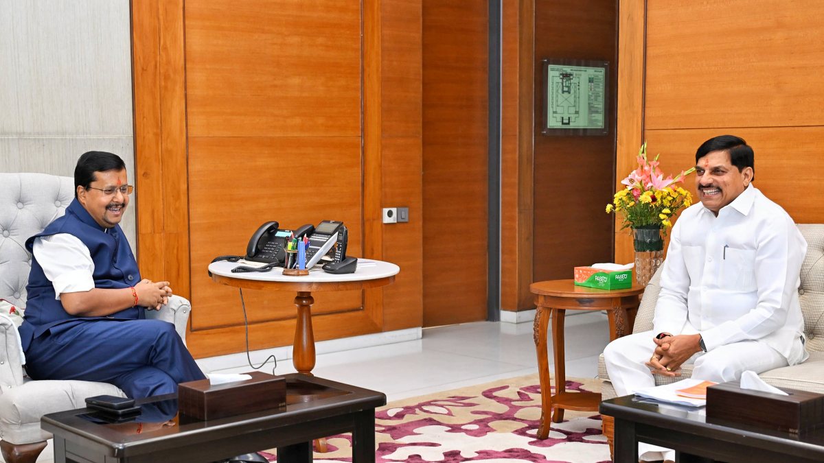 BJP chief Nitin Nabin meets MP CM Mohan Yadav in Delhi