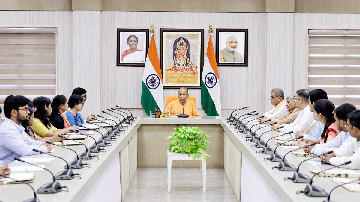 Yogi Adityanath meets newly appointed UPPCB officers in Lucknow