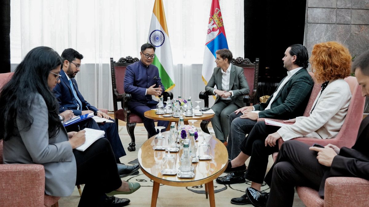 Rijiju, Serbia Speaker hold bilateral talks at NAM Summit