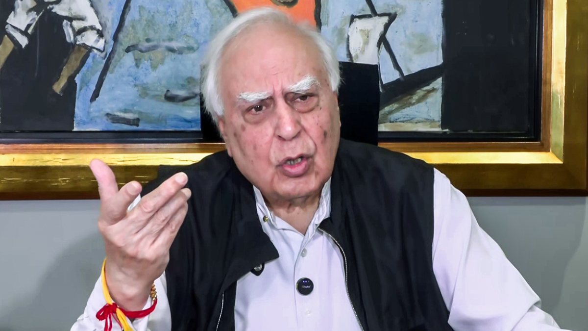 Kapil Sibal addresses media in New Delhi