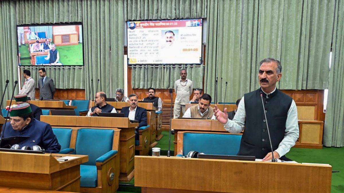 Himachal CM addresses Assembly during monsoon session