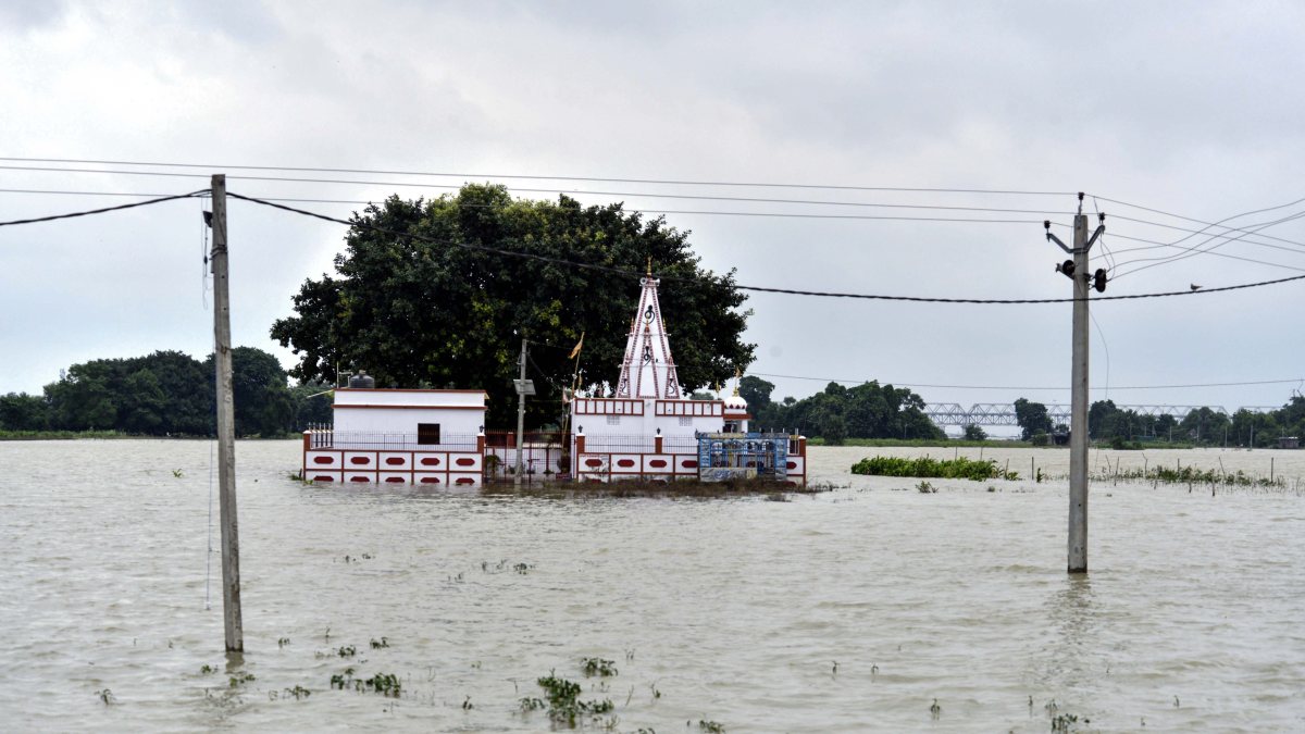 Patna temple submerged as Ganga swells in monsoon