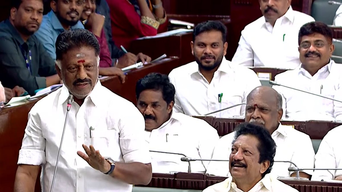 OPS speaks at Tamil Nadu Assembly budget session