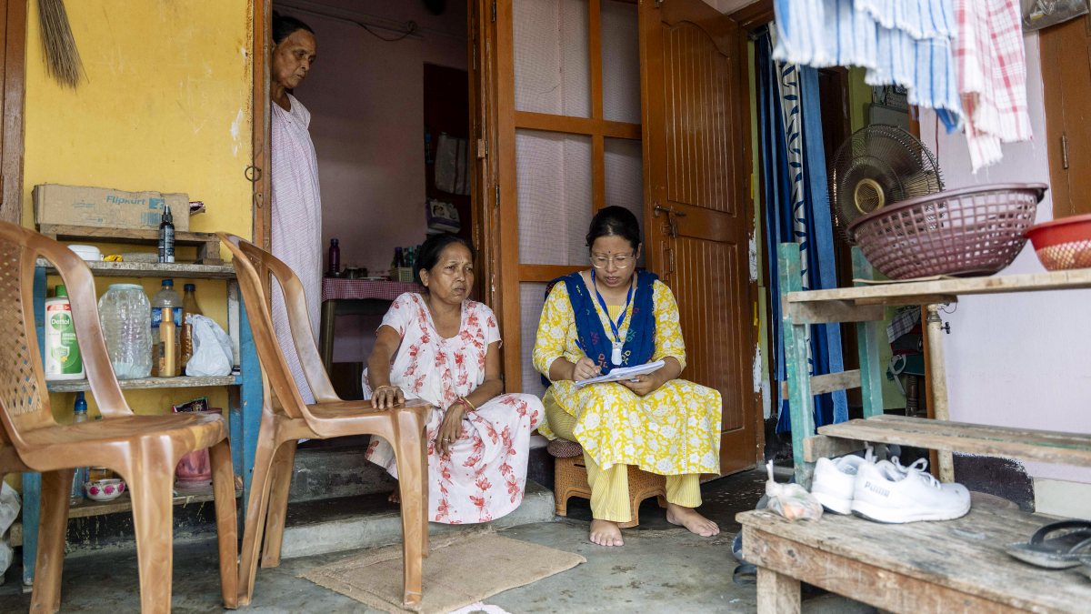 Census official conducts door-to-door survey in Guwahati